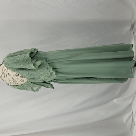 {Baltic Born} Dress off shoulder sage lace - Picture 4 of 8